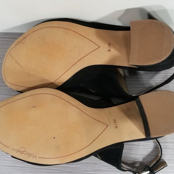 Halogen Zoey Slingback Sandal Black Suede Size 7.5 - Picture 9 of 11
